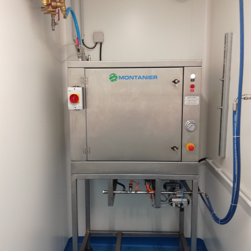 Laveur haute pression fixe par lance double voies