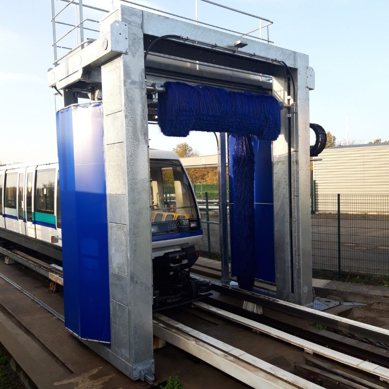 Portique de lavage tramway