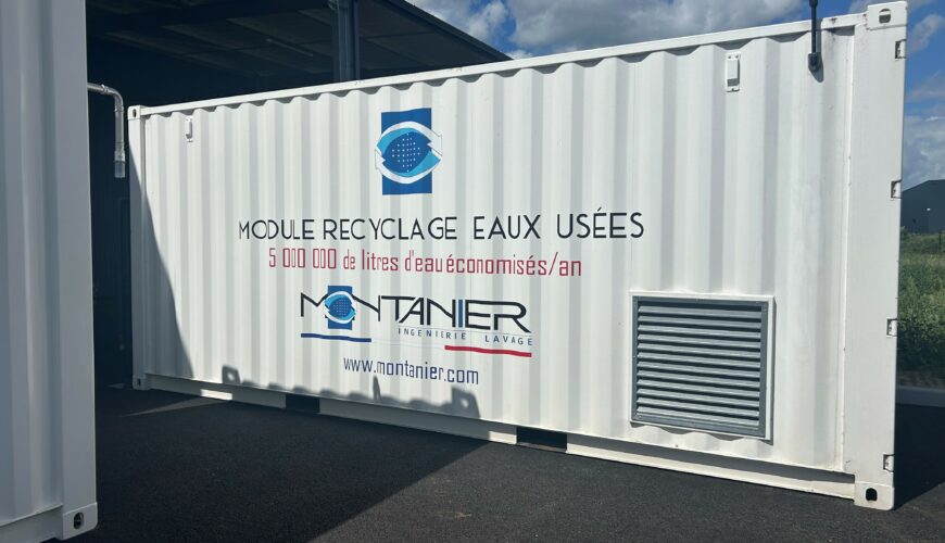 Conteneur recyclage des eaux de lavage industrielles