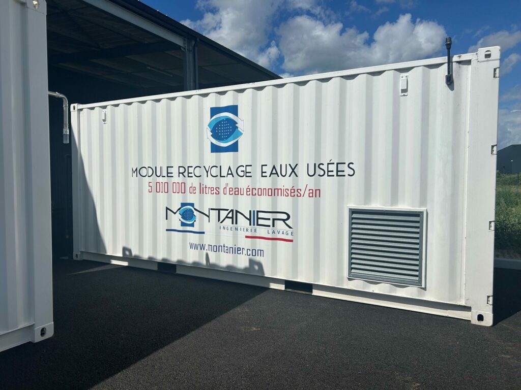 Conteneur recyclage des eaux de lavage industrielles